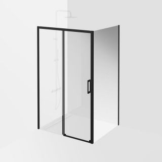 Душевая боковая панель Kerama Marazzi Vetro VE.100.FP.BLK.M 100 см стекло прозрачное профиль чёрный матовый